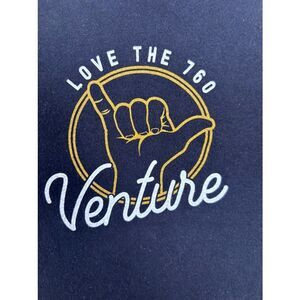 Venture Men's Black T-Shirt L - Classic Crewneck Tee